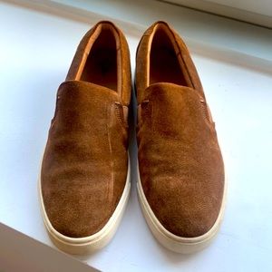 Used Brown Frye Slip On Sneakers
